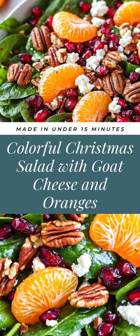 Image for Colorful Christmas Salad with Goat Cheese and Oranges Clematis Varieties, Christmas Salad Recipes, Salad With Goat Cheese, Christmas Salad, Holiday Salads, Christmas Salads, Orange Salad, Winter Salad, Christmas Lunch