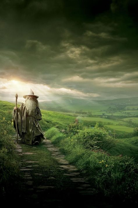 The fellowship's journey through Middle-Earth mirrors the modernization of the English countryside. Corrine Core, Hobbit Aesthetic, Old Wizard, Hobbit An Unexpected Journey, John Howe, Gandalf The Grey, Middle Earth Art, Future Room, Tolkien Art