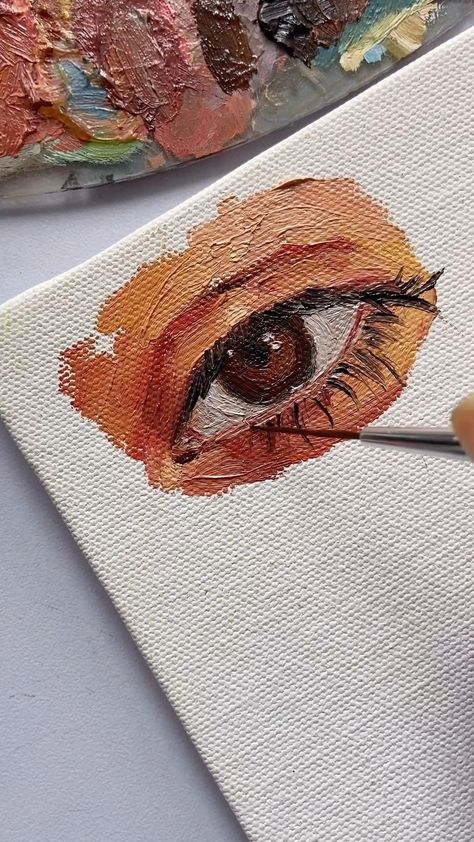 Eye Oil Painting, Painting Mini Canvas, Piskel Art, Art And Painting, Art Painting Gallery, Inspiration Painting, Painting Art Lesson, Arte Inspo, Wow Art