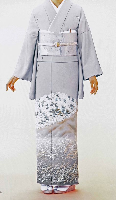 Gorgeous Iro Tomesode Kimono Tomesode Kimono, Japanese Style Clothing, Traditional Japanese Clothing, Embroidery Kimono, Projek Menjahit, Japanese Traditional Clothing, Traditional Japanese Kimono, Kimono Japan, Japan Outfit