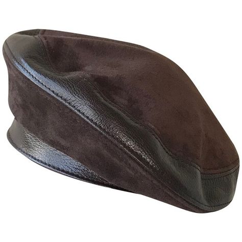 Pre-owned Basque beret (28.115 RUB) ❤ liked on Polyvore featuring accessories, hats, brown, leather beret hat, logo hats, leather hat, brown hat and brown beret hat Dark Academia Winter, Brown Leather Hat, Brown Beret, Fendi Hat, Leather Beret, Beret Hats, Brown Hat, Brown Logo, Hat Beret