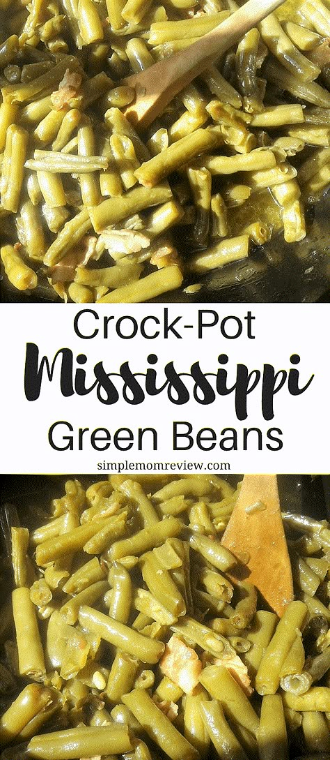 Crockpot Green Beans, Crockpot Side Dishes, Beans In Crockpot, Crockpot Dishes, Crockpot Slow Cooker, Green Bean Recipes, Crockpot Cooking, Slow Cooker Meals, Healthy Crockpot