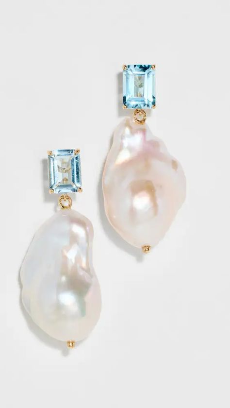 On Trend Clothes: Most Hearted Styles | Shopbop Jewelry Lookbook, Freshwater Cultured Pearls, Green Amethyst, Dream Jewelry, Pearl Drop Earrings, Jewelry Inspo, Baroque Pearls, Pearl Drop, Cultured Pearls