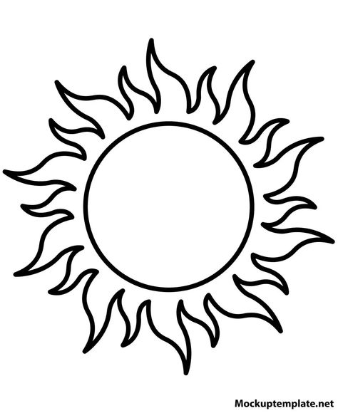 Free Printable Sun Templates ( 24+ ) Sun And Moon Template Free Printable, Sun Coloring Pages Free Printable, Sun Outline Drawing, Sun Template Free Printable, Sun Drawing Design, Cd Suncatchers, Traceable Art, Sun Doodle, Sun Outline