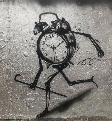 Meaningful Street Art, Clock Drawings, Wal Art, Clock Painting, Arte Peculiar, Surreal Artwork, Deep Art, Clock Art, Tattoo Art Drawings