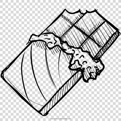 How To Draw A Chocolate Bar, Chocolate Bar Sketch, How To Draw Chocolate, Food Drawing Black And White, Chocolate Drawing Cute, Chocolate Bar Tattoo, Chocolate Tattoo Ideas, Candy Bar Drawing, Chocolates Drawing