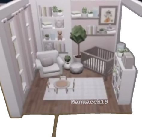 Bloxburg Baby Room Ideas, Bloxburg Nursery Ideas, Bloxburg Baby Room, Room Bloxburg, Twin Boys Bedroom, Aesthetic Bloxburg, Luxury Baby Room, Building A Small House, Roblox Hacks