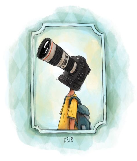 ‘Camera Lives’ is a Cheeky Illustrated Series Showing Cameras as People Camera Drawing Art, Photographer Tattoo, Camera Painting, Fashion Wallpaper Aesthetic, Camera Life, Camera Illustration, Camera Cartoon, Camera Drawing, Camera Tattoo