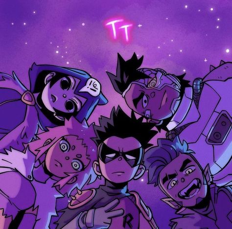 Teen Titans Love, Titans Fanart, Original Teen Titans, Teen Titans Fanart, Univers Dc, Teen Titan, Raven Teen Titans, Dc Comics Artwork, Dope Cartoon Art