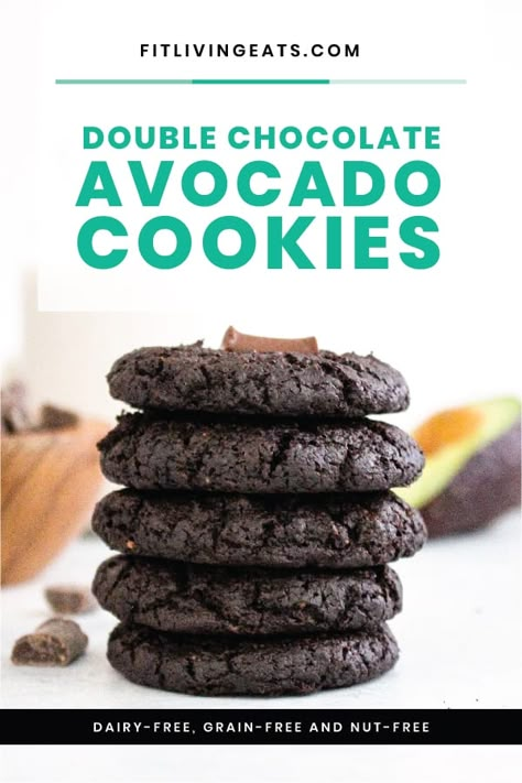 Low Glycemic Cookies, Chocolate Covered Banana Bites, Chocolate Avocado Brownies, Healthy Chocolate Cookies, Avocado Cookies, Strawberry Oatmeal Bars, Blueberry Crumble Bars, Grain Free Cookies, Chocolate Avocado