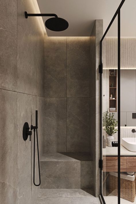 Modern Master Shower Ideas, Drømme Bad, Hotel Bathroom Design, Bathroom Interior Design Luxury, Bathroom Inspiration Modern, Bathroom Decor Luxury, Luxurious Showers, Washroom Design, Bathroom Redesign