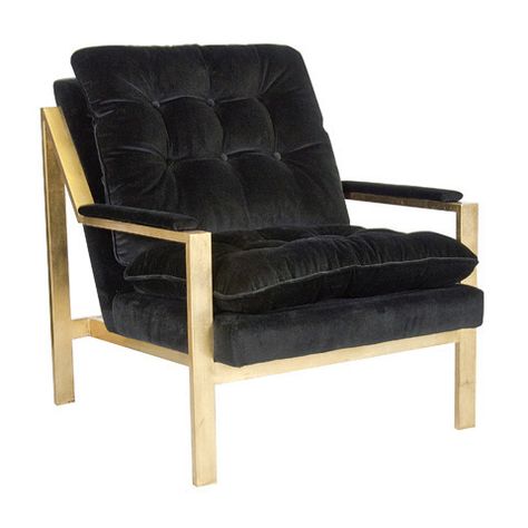 Cameron armchair in Gold.   http://domino.com/worlds-away-cameron-armchair--gold-leafed--black-velvet/camerongblack Black Velvet Chair, Contemporary Armchair, Velvet Chair, Barrel Chair, Velvet Cushions, Take A Seat, Chairs For Sale, Hollywood Regency, Furniture Pieces