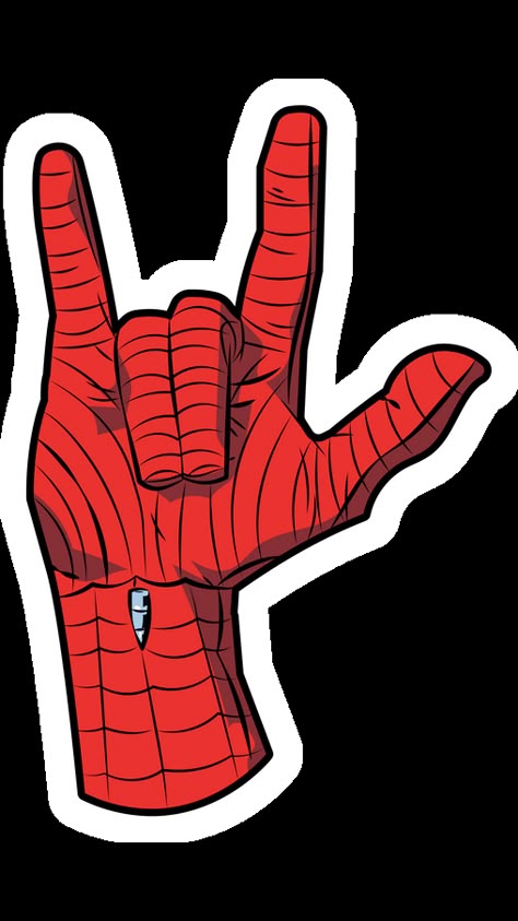 Peter Parker, aka Spider-Man, possesses a natural talent for science, standing out as a top student in high school and college. He developed inventions such as his Web-Shooters, the wrist-worn... Spiderman Hand, Spiderman Stickers, Webbed Hands, Spiderman Man, Spiderman Web, Spider People, Mini Doodle, Spider Man Into The Spider Verse, Spider Men