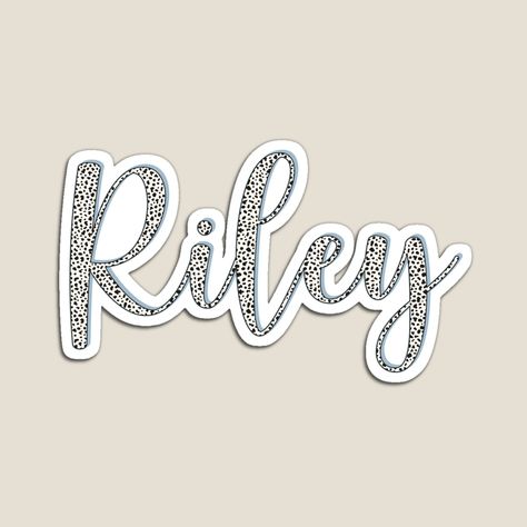 Dalmatian pattern Riley name Dalmatian sticker, custom name sticker for Riley Riley Name Art, Riley Name, Alfabeto Lettering, For Your Crush, Dalmatian Pattern, Cute Blonde Guys, Name Calligraphy, Pink Wallpaper Girly, Cute Blonde