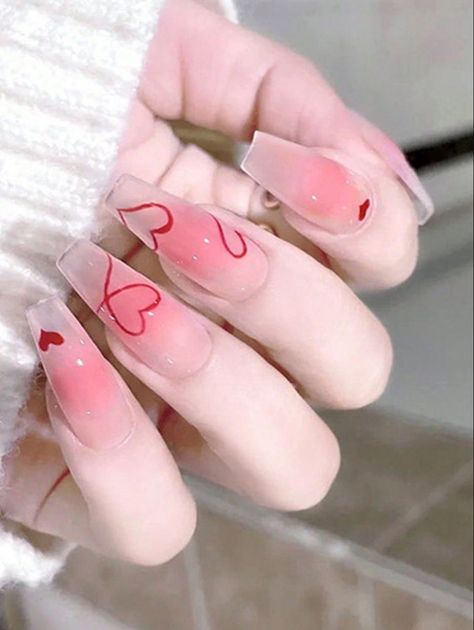 Nails Kids, Hard Nails, Korean Nails, Blush Nails, Really Cute Nails, Kawaii Nails, Heart Nails, Cute Nail Designs, Valentines Nails