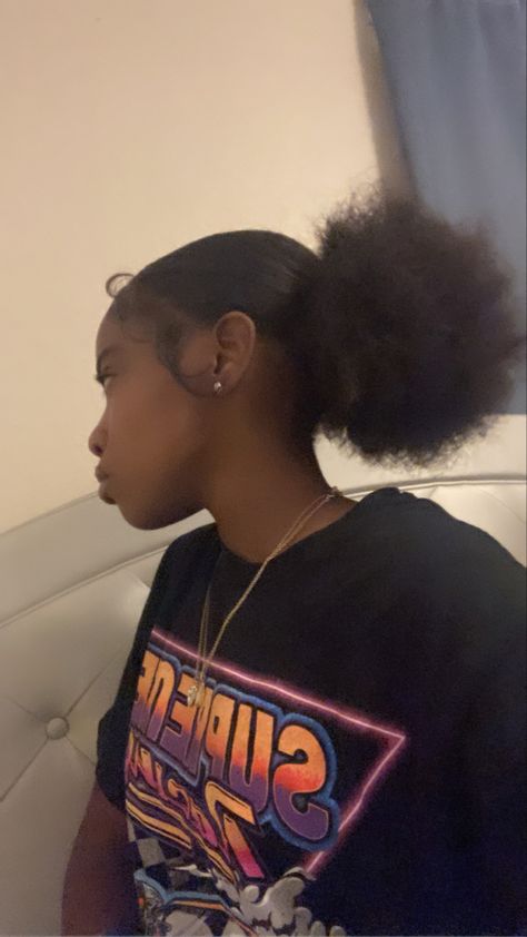 Mid Slick Back Ponytail Natural Hair, Two Puff With Swoop, Straight Hairstyles 4c Hair, Natural Hairstyles For Black Women Pony, Hairstyles To Do With Blown Out Hair, Cute Natural Hairstyles Ponytail, Short Curly Hairstyles 4b/4c, Buns Natural Hair Black Women, Natural Hair Styles Aesthetic