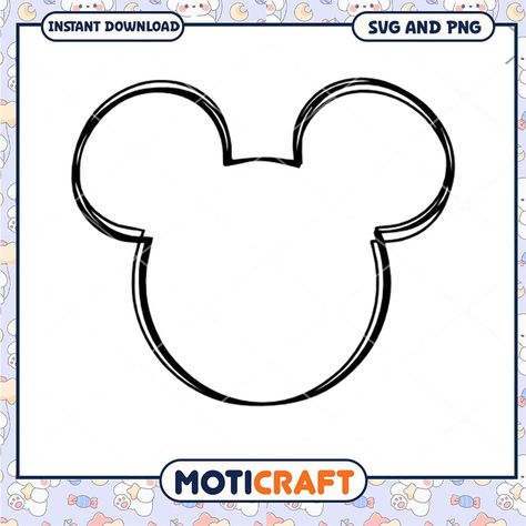 Mickey Mouse Outline SVG File for Crafting Projects Check more at https://moticraft.com/product/mickey-mouse-outline-svg-file-for-crafting-pr/ Mickey Outline, Mouse Outline, Mickey Mouse Outline, Mickey Head Svg, Mickey Head, Svg Free Files, Free Svg, Line Drawing, Disneyland