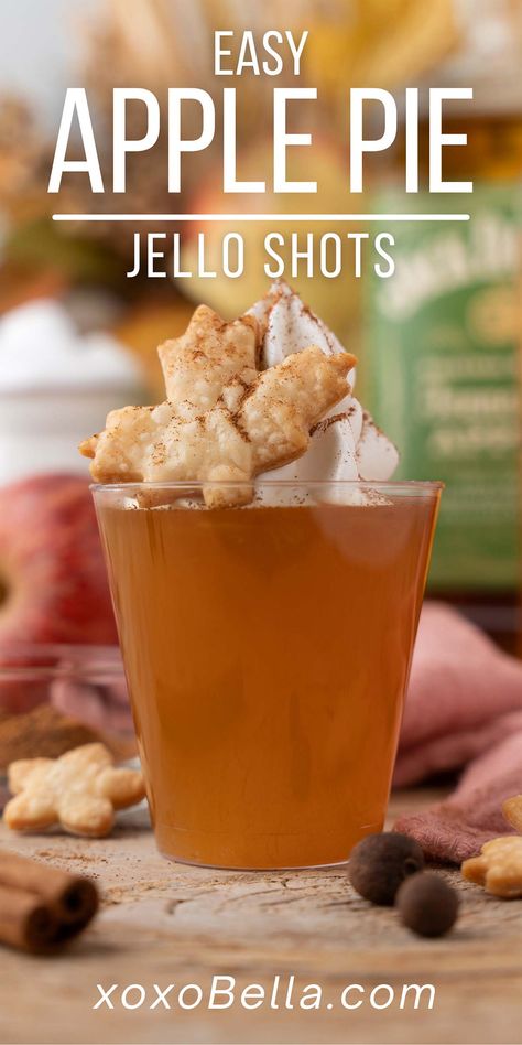 Apple Pie Moonshine Jello Shots, Apple Cinnamon Jello Shots, Apple Pie Jello Shots Recipes, Apple Pie Shots Recipe, Apple Pie Jello Shots, Whiskey Jello Shots, Apple Jello Shots, Apple Pie Shots, Apple Pie Drink