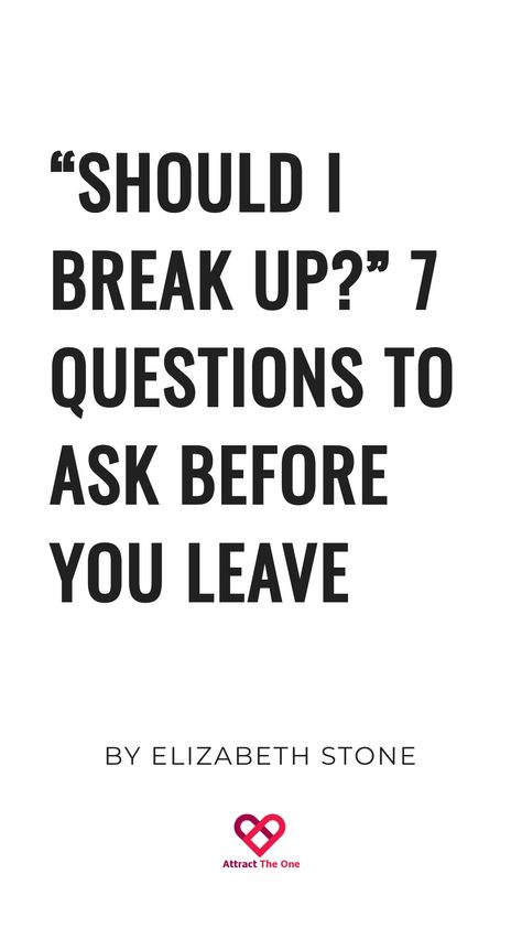 "Should I break up?" 7 questions to ask before you leave by Elizabeth Stone. Break Off Engagement Quotes, Questions To Ask After A Breakup, Questions To Ask Before Breaking Up, How To Know If You Should Break Up, Reasons To Break Up With Your Boyfriend, Should We Break Up, Break Up Questions, Relationship Break, Reasons To Break Up