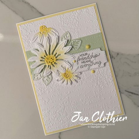 Cheerful Daisies Stampin Up Cards, Cheerful Daisy, Paper Projects Diy, Cheerful Daisies, Project Paper, Daisy Cards, Mom Cards, Floral Card, Stamping Up Cards