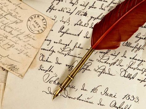 In an age of near-instant communication, the deliberate pace of the handwritten letter has numerous benefits for the reader and the writer. So pick up that pen! Old Journal Aesthetic, Text Tattoo Ideas, Envelope Aesthetic, Handwritten Love Letters, The Invention Of Wings, Vintage Cursive, 1800s Aesthetic, Ielts Writing, Report Writing