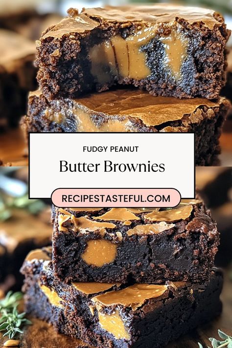 Sink your teeth into these irresistible Fudgy Peanut Butter Brownies! Rich, chocolatey, and infused with creamy peanut butter, these brownies are a dream come true for dessert lovers. With a fudgy texture and the perfect balance of sweetness, they make a delicious treat for any occasion. Easy to make and even easier to devour, these brownies are sure to impress friends and family. Save this pin for a chocolate-peanut butter delight that’s simply unforgettable Peanut Butter Fudge Cheesecake, Fudgy Peanut Butter Brownies, Peanut Butter Fudge Brownies, Brownie Peanut Butter Dessert, Peanut Butter Brownies Box Recipes, Salted Brownies, Chocolate Peanut Butter Dessert Recipes, Peanut Butter And Chocolate Desserts, Best Peanut Butter Fudge