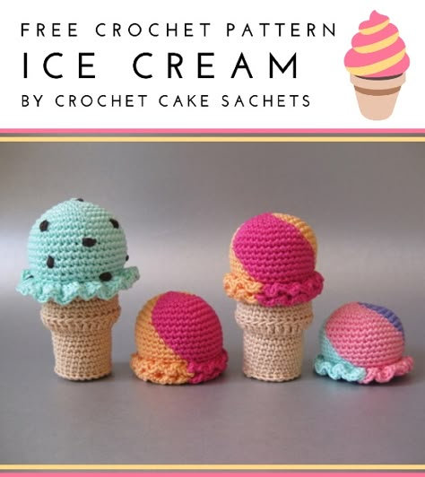 Free Crochet Dessert Patterns, Crochet Macaroons Free Pattern, Free Food Amigurumi Patterns, Free Crochet Patterns Doll, Quick Easy Amigurumi, Crochet Play Food Free Pattern Kids, Crochet Baked Goods, Crochet Macaron Pattern Free, Ice Cream Crochet Pattern Free