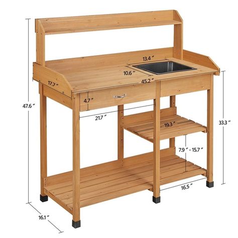 Outdoor potting bench