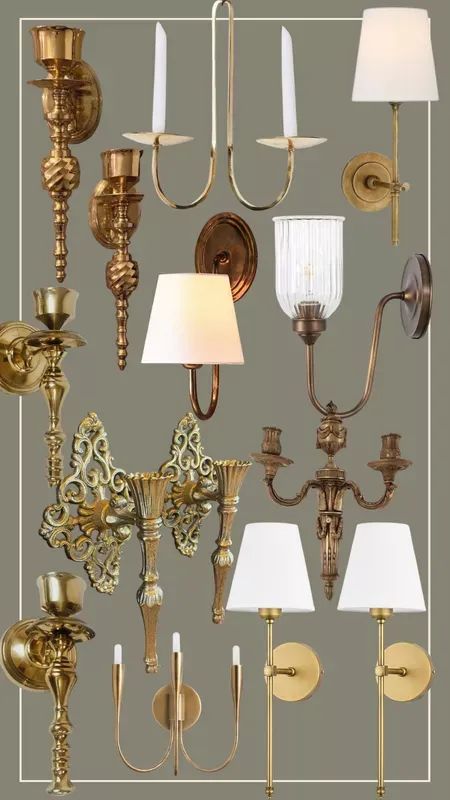 Candle Wall Sconces Living Room, Wall Scones Decor Ideas, Candle Sconces Living Room, Gold Candle Sconces, Townhouse Living Room, Wall Sconces Diy, Gold Wall Sconces, Nancy Myers, Inspirational Homes