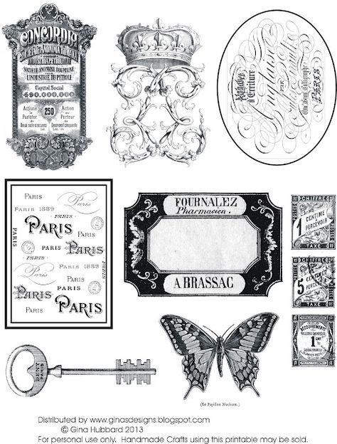 Harry Potter Potion Labels, Bakery Vintage, French Printable, French Images, French Ephemera, Free Vintage Printables, Freebie Friday, Vintage Junk, Printable Vintage