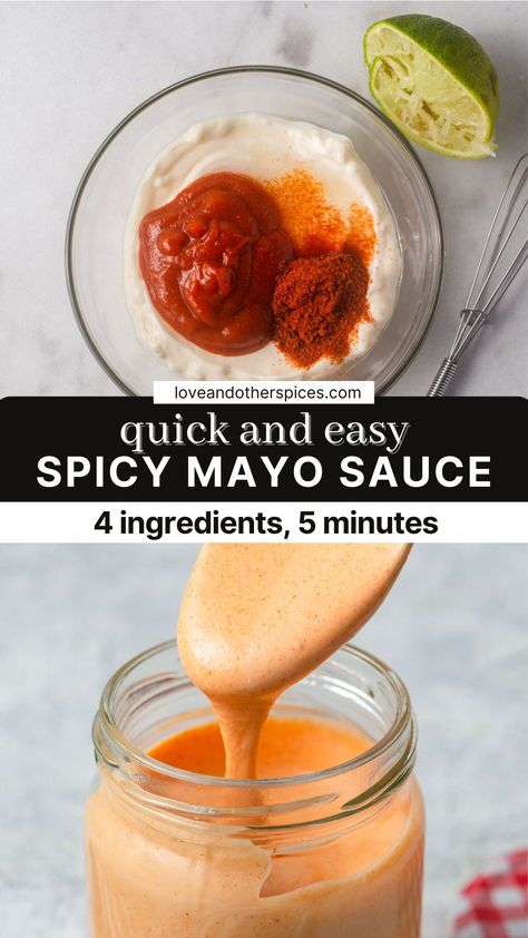 Spicy Mayo Sauce Recipe, Mayo Sauce Recipe, Spicy Mayo Sauce, Spicy Mayo Recipe, Sushi Sauce, Sandwich Sauces, Mayo Recipe, Sauce For Salmon, Mayo Sauce