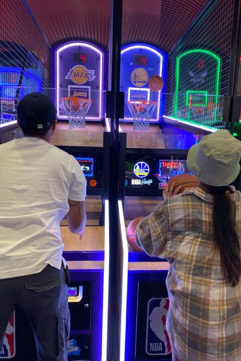 56 Cutest Cheap Date Ideas That Are Gua-Ran-Teed to Be a Blast! Arcade Basketball Aesthetic, Couples Cinema, Arcade Date, Romantic Activities, Cinema Date, Couples Game Night, Gamer Couple, Basketball Aesthetic, Spice Up Your Love Life