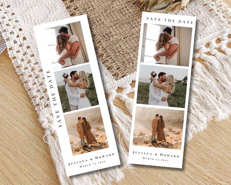 Save the Date Photo Booth Strip Template, Minimalist Wedding Photo Booth Overlay, Photo Booth Frame, 100% Editable Text, Canva Template by DesignGoodnessCo on Etsy Photo Booth Strips Template, Save The Date Photo Booth, Photo Booth Strip, Photobooth Wedding, Wedding Entrance Sign, Overlay Photo, Photo Strip, Date Photo, Entrance Sign