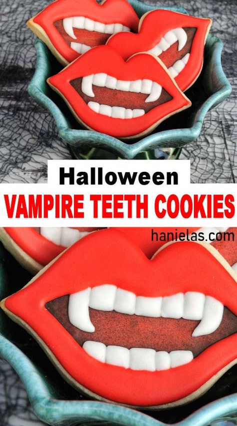 Teeth Cookies, Diy Cookie Decorating, Ghost Sugar Cookies, Halloween Decorated Cookies, Halloween Cookie Ideas, Cookie Decorating Tutorial, Halloween Sugar Cookies Decorated, Easy Halloween Cookies, Halloween Deserts