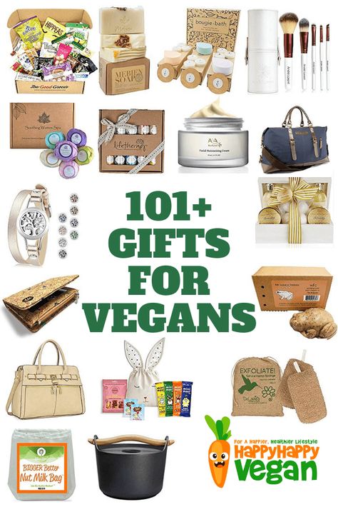 Looking for vegan gift ideas? This incredible list of 101+ gifts for vegans will inspire and excite in equal measure! Vegan Gift Basket, Gifts For Vegans, Vegan Shopping List, Vegan Gift Ideas, Vegan Christmas Gifts, Vegetarian Gifts, Vegan Kids, Vegan Holidays, Vegan Shopping