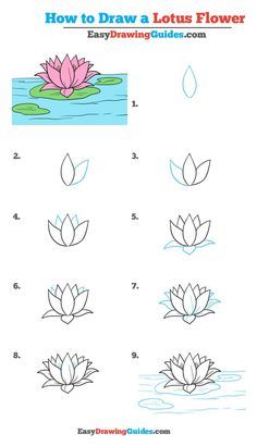 Learn How to Draw a Lotus Flower: Easy Step-by-Step flDrawing Tutorial for Kids and Beginners. #LotusFlower #drawingtutorial #easydrawing See the full tutorial at https://easydrawingguides.com/draw-lotus-flower-really-easy-drawing-tutorial/. Draw A Lotus Flower, Trin For Trin Tegning, Lotus Flower Drawing, Lotus Drawing, Easy Flower Drawings, Easy Flowers, Flower Step By Step, Flower Drawing Tutorials, Desain Quilling