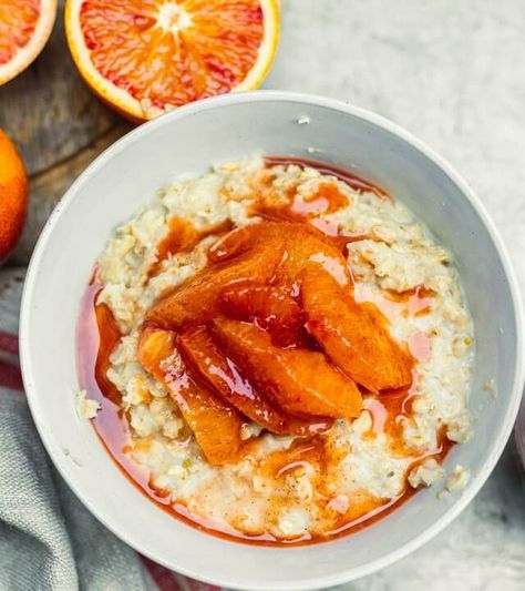 Orange Compote, Winter Food Ideas, Granola Bowls, Orange Pancakes, Blood Orange Recipes, Breakfast Granola, Healthy Fruit Desserts, Fruit Pancakes, Winter Breakfast