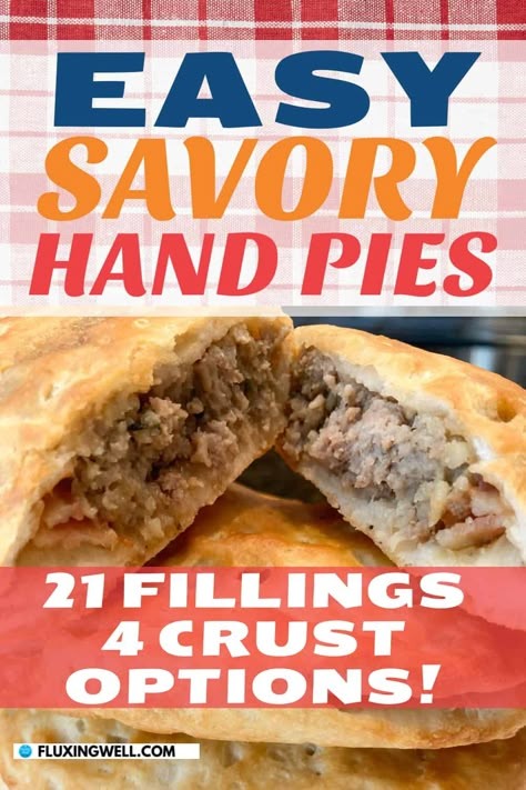 Hand Pie Crust Recipe, Meat Hand Pie Recipe, Savory Hand Pie, Easy Homemade Pie Crust, Easy Hand Pies, Savory Hand Pies Recipes, Easy Homemade Pie, Easy Pie Crust Recipe, Fried Hand Pies