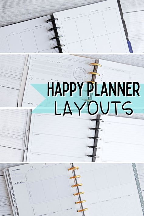 Planner Monthly Layout, Vertical Layout Planner, Happy Planner Layouts, Planning Hacks, Digital Life Planner, Happy Planner Cover, Colorful Planner, Block Layout, Happy Planner Ideas