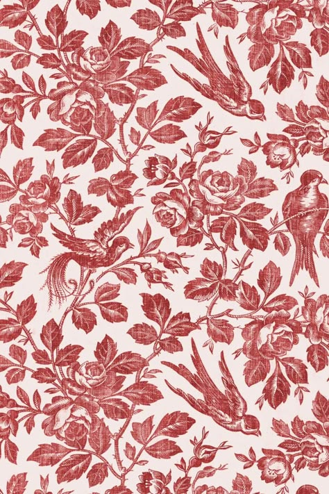 Wallpaper Rosa, Red Roses Wallpaper, Roses Art, Toile Pattern, Floral Toile, Valentines Patterns, Art Animation, Animals Art, Rose Wallpaper