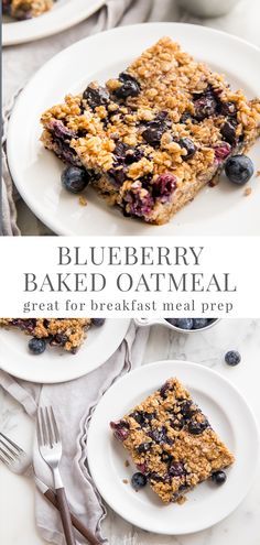 Easy Grab And Go Breakfast, Breakfast Entertaining, Blueberry Baked Oatmeal, Blueberry Oatmeal Bake, Baked Oatmeal Recipes, Blueberry Oatmeal, Food Plan, Grab And Go Breakfast, Oatmeal Breakfast