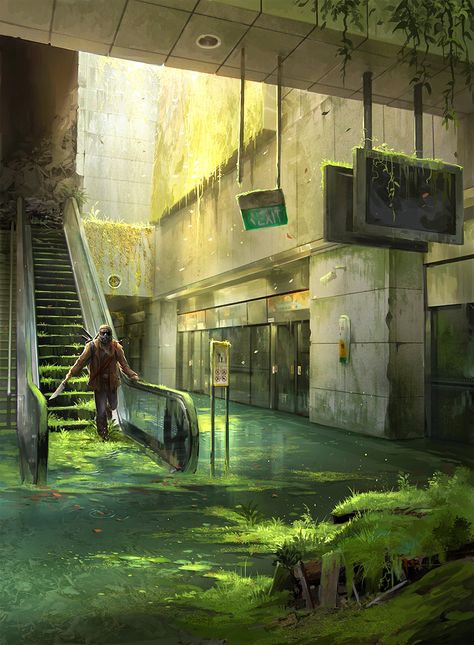 Image Prompts Collection - Album on Imgur Abandoned Station, Art Apocalypse, Concept Art Landscape, Apocalypse World, Apocalypse Aesthetic, Post Apocalyptic Art, Apocalypse Art, Post Apocalypse, Fantasy Places