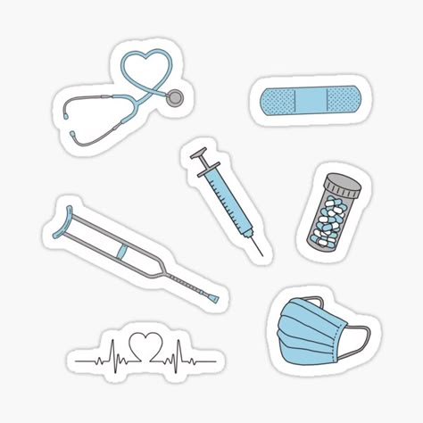 Medical Sticker Pack • Millions of unique designs by independent artists. Find your thing. Medical Stickers Free Printable, Nurses Stickers, Medical Stickers Aesthetic, Medical Stickers Doctors, Nursing Stickers, Student Stickers, Doctor Design, Nurse Things, Doctor Stickers