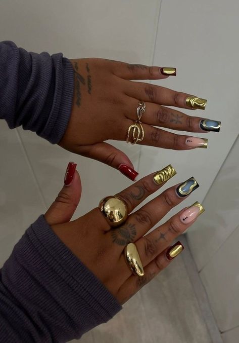 Tik Tok Nails, Jewels Nails, Pink Tip Nails, Stylish Nail Art, Brown Acrylic Nails, Spiritual Fashion, Tooth Gems, Pink Ombre Nails, Nail Jewels