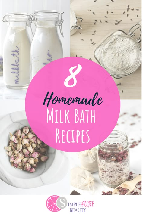 How To Make Milk Bath, Goat Milk Bath Soak, Cleopatra Milk Bath Recipe, Milk Bath Recipe Diy, Milk Bath Aesthetic, Milk Bath Recipes, Diy Milk Bath, Milk And Honey Bath, Coconut Milk Bath Soak