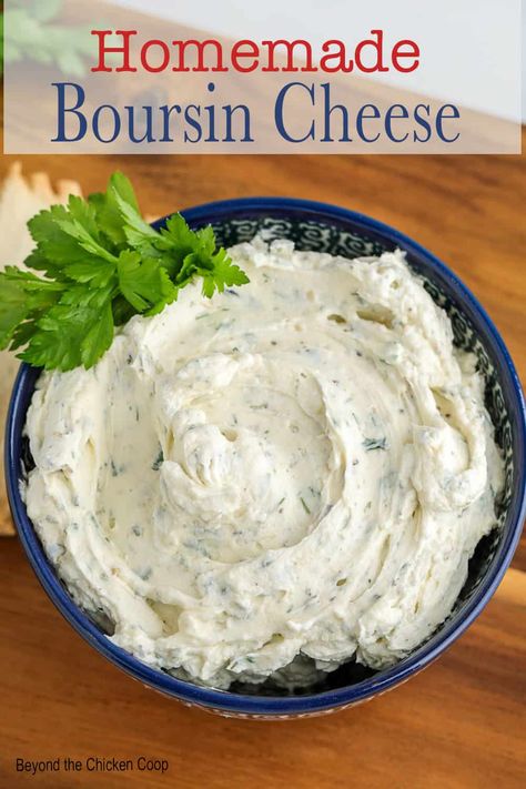 Homemade Boursin Cheese Homemade Boursin Cheese Recipe, Homemade Boursin Cheese, Homemade Boursin, Boursin Cheese Recipes, Boursin Recipes, Cheese Recipes Homemade, Cheese Spread Recipes, Cheese Making Recipes, Cheese Snack