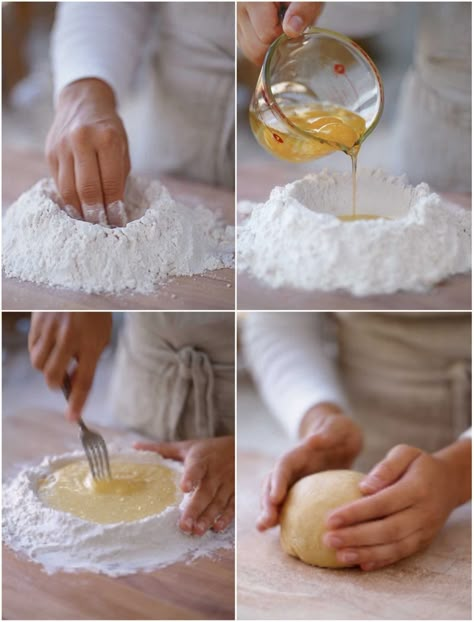 Pasta By Hand, Make Fresh Pasta, Home Made Pasta, Homemade Pasta Dough, Pasta Dough Recipes, Homemade Pasta Recipe, Pasta Making, Make Pasta, Homemade Noodles