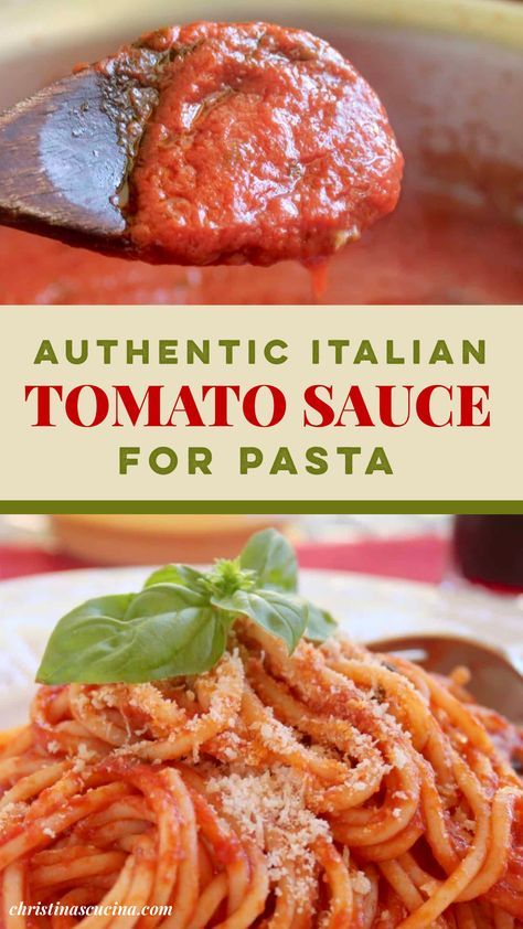 Authentic Italian Tomato Sauce Recipe, Authentic Italian Tomato Sauce, Tomato Sauce For Pasta, Pasta Sauce Recipes Easy, Sauce For Pasta, Italian Pasta Sauce, Italian Tomato Sauce, Pasta Sauce Homemade, Spaghetti Sauce Recipe