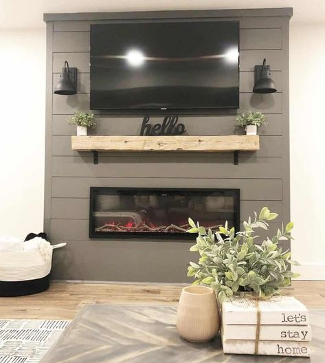 Basement With Brick Fireplace, Fireplace Basement, Wall Mounted Electric Fireplace, Indoor Electric Fireplace, Mounted Electric Fireplace, Basement Room, Recessed Electric Fireplace, Built In Electric Fireplace, Modern Flames