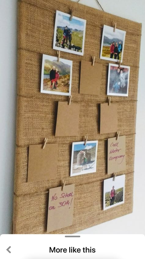 Push Pin Board Ideas, Fabric Cork Board, Push Pin Board, Fabric Corkboard, Pin Board Ideas, Wedding Photo Board, Polaroid Display, Diy Bulletin Board, معرض فني